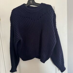 Elegant Navy Knit Sweater. Worm & cozy ptp 23 inches